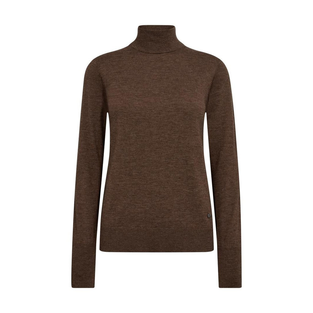 Mmrelena Rib Polo Knit 173080 Falcon Mos Mosh