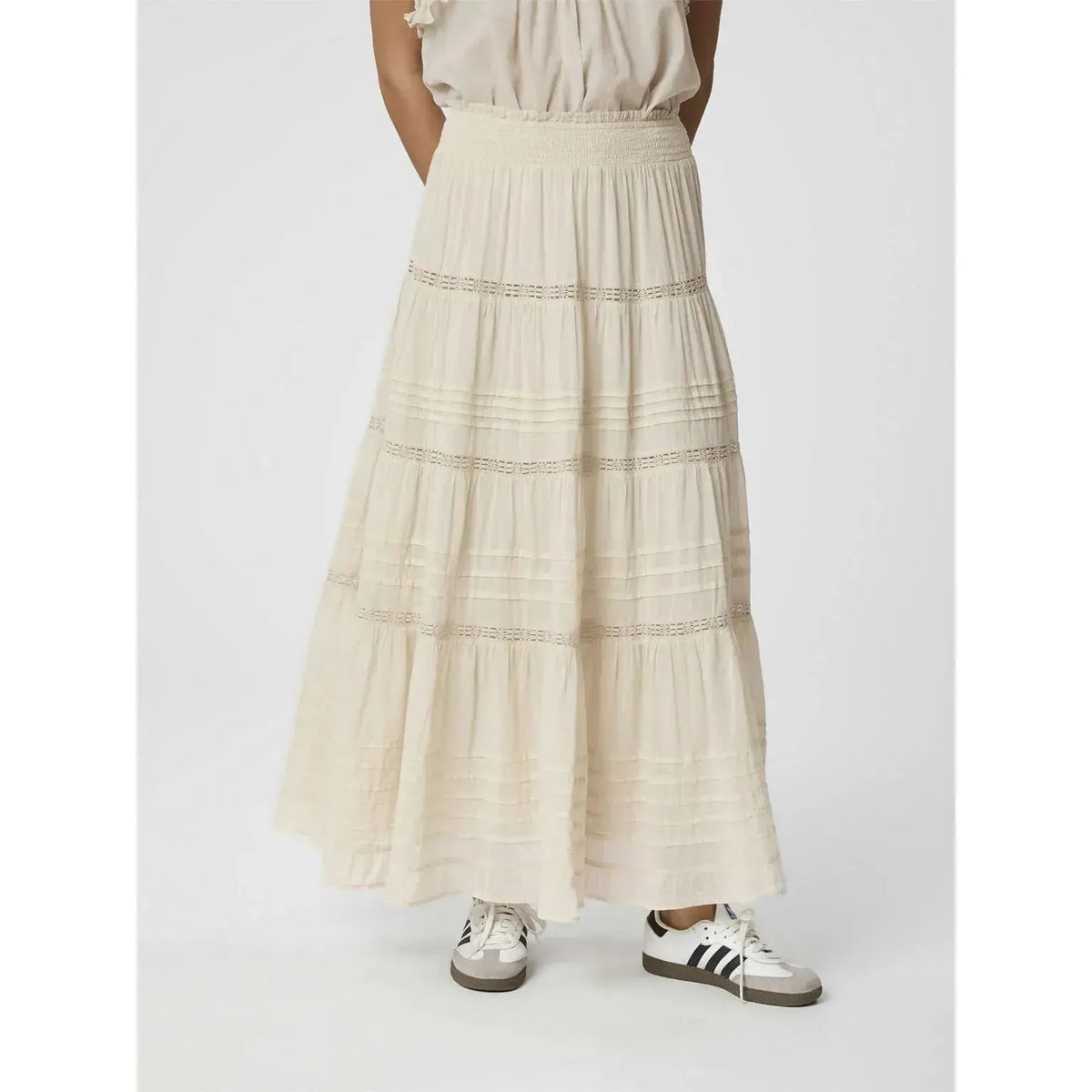 Neo Noir, Felicia S Voile Skirt, Ivory-Neo Noir-Minlillebutik.dk