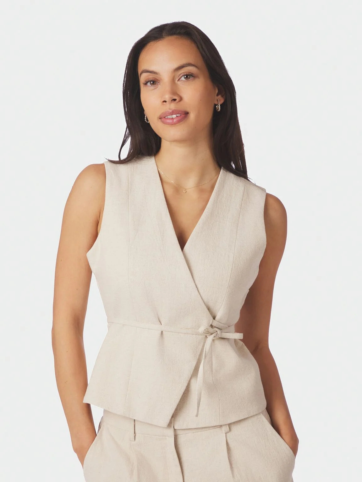 Neo Noir, Samara Ramie Waistcoat, Natural
