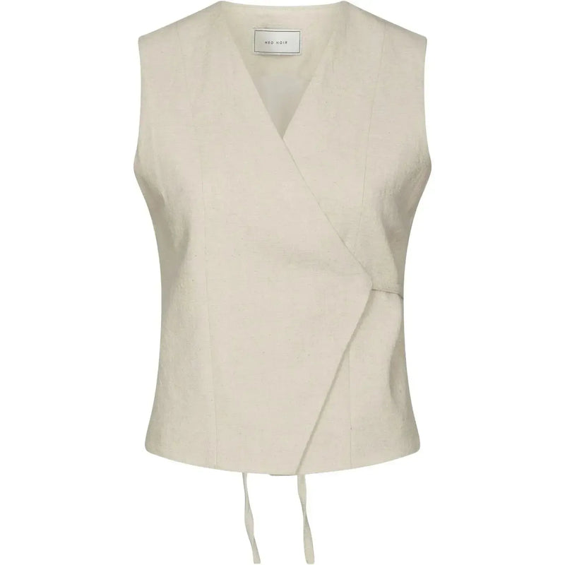 Neo Noir, Samara Ramie Waistcoat, Natural-Neo Noir-Minlillebutik.dk