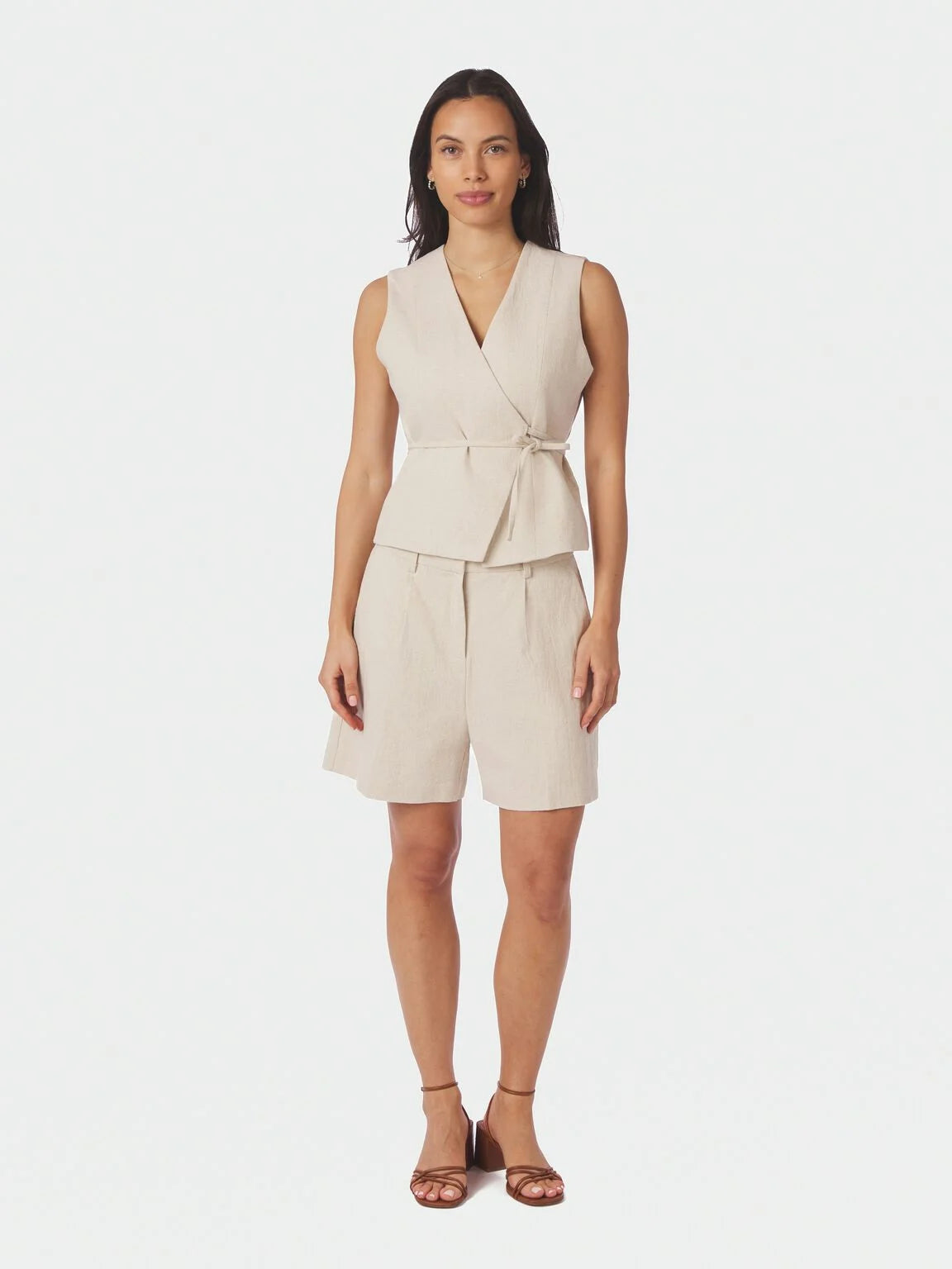 Neo Noir, Samara Ramie Waistcoat, Natural