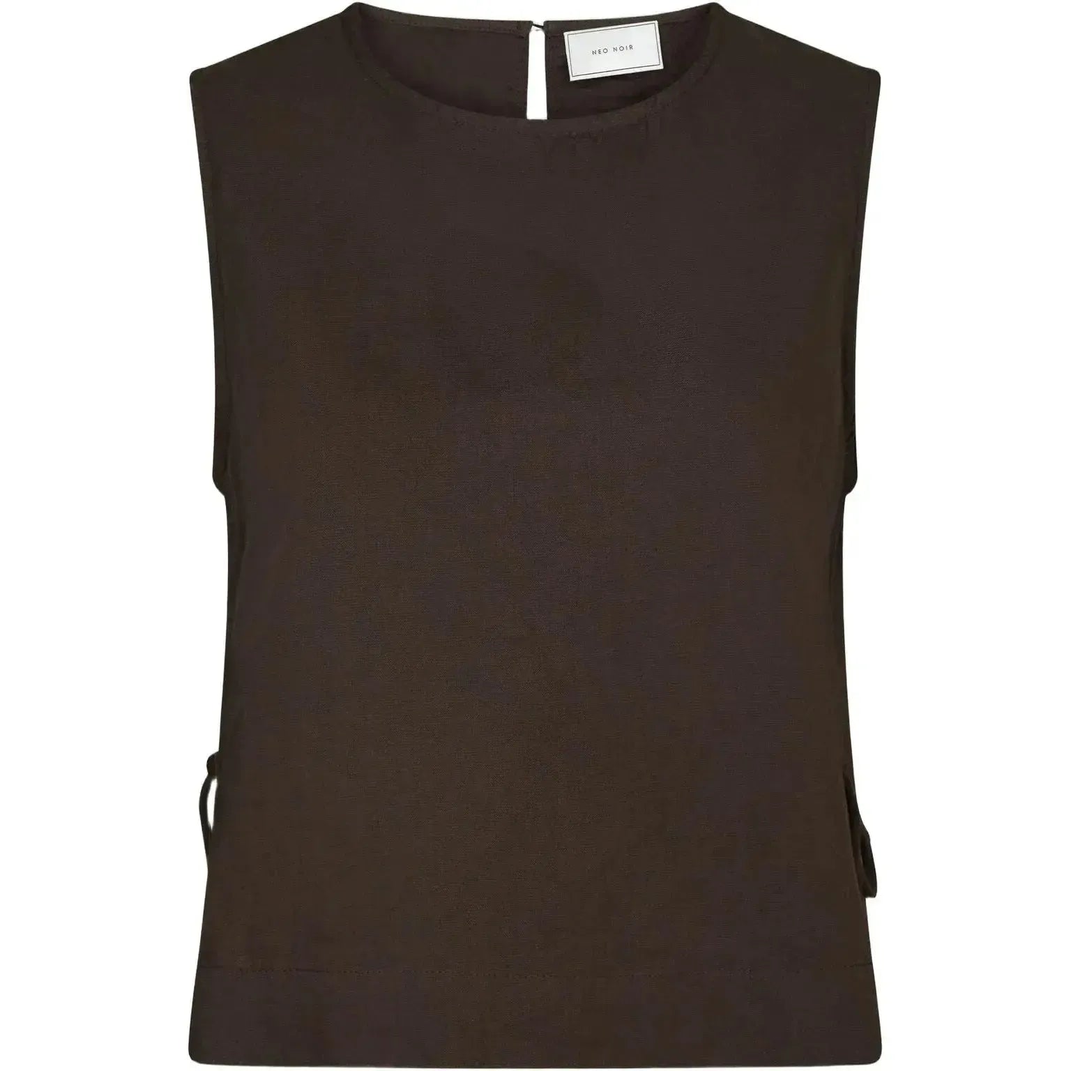 Neo Noir, Svetlana Linen Top, Brown-Neo Noir-Minlillebutik.dk