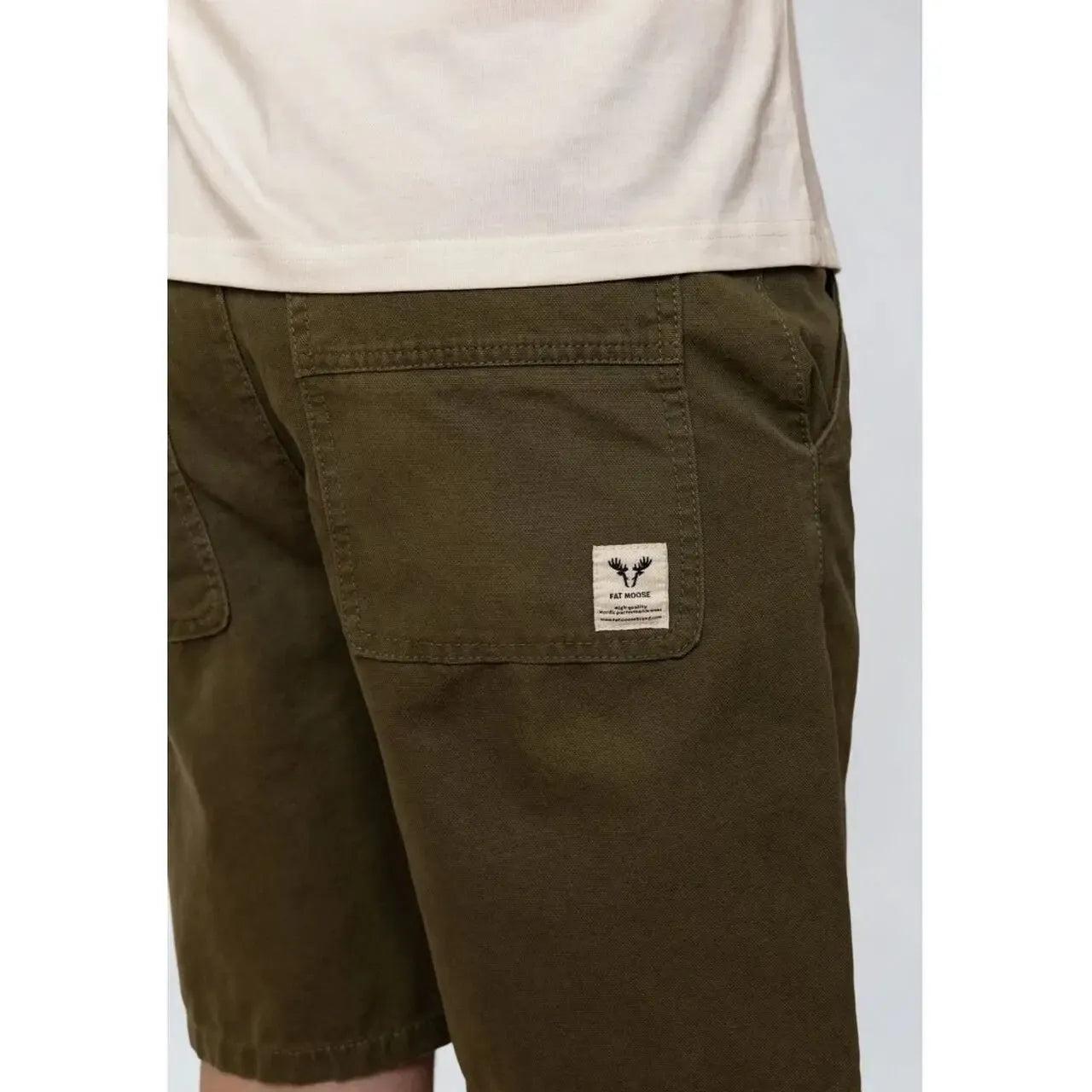 Fat Moose, Dereck Canvas Shorts, Army-Fat Moose-Minlillebutik.dk