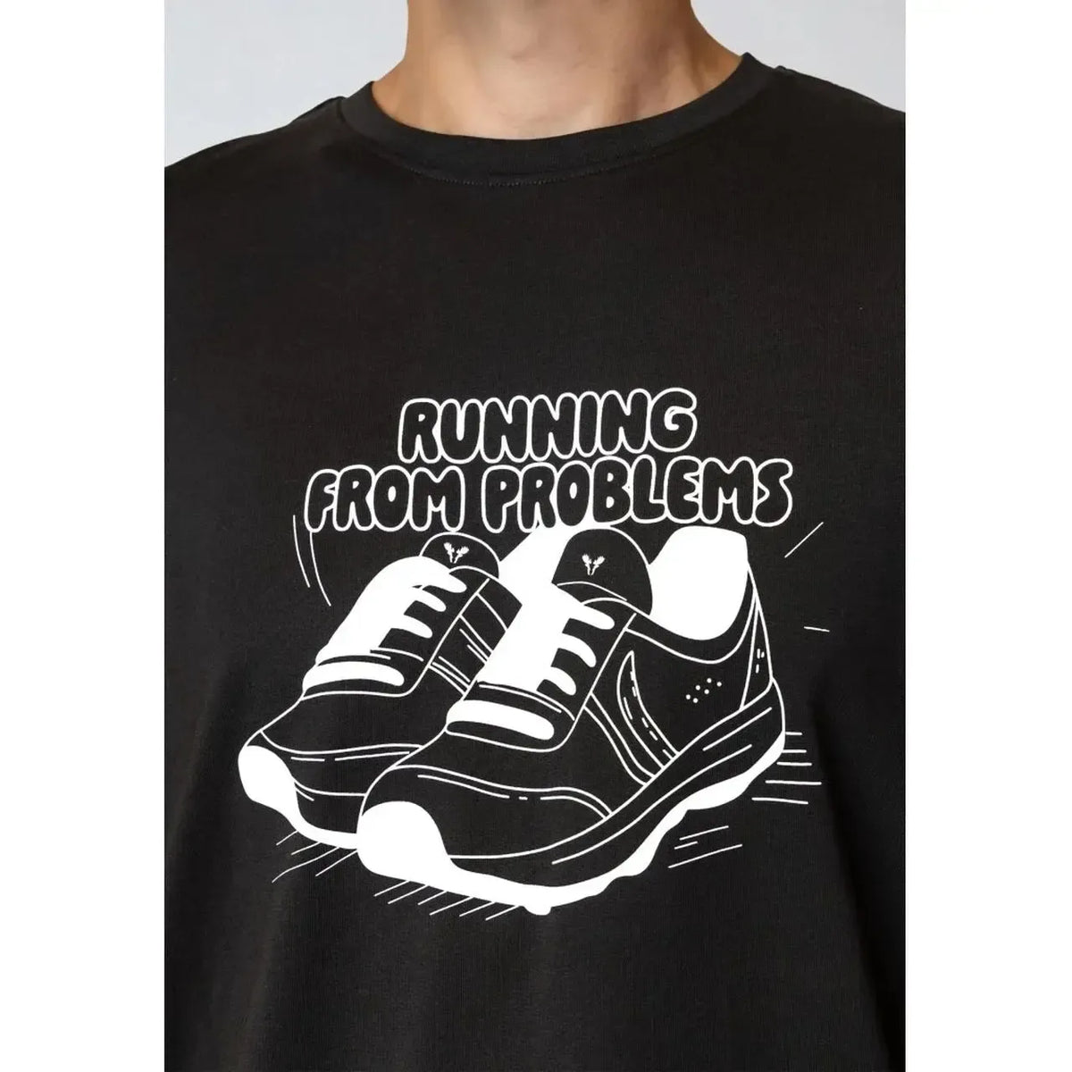 Fat Moose, Run T-Shirt, Black-Fat Moose-Minlillebutik.dk
