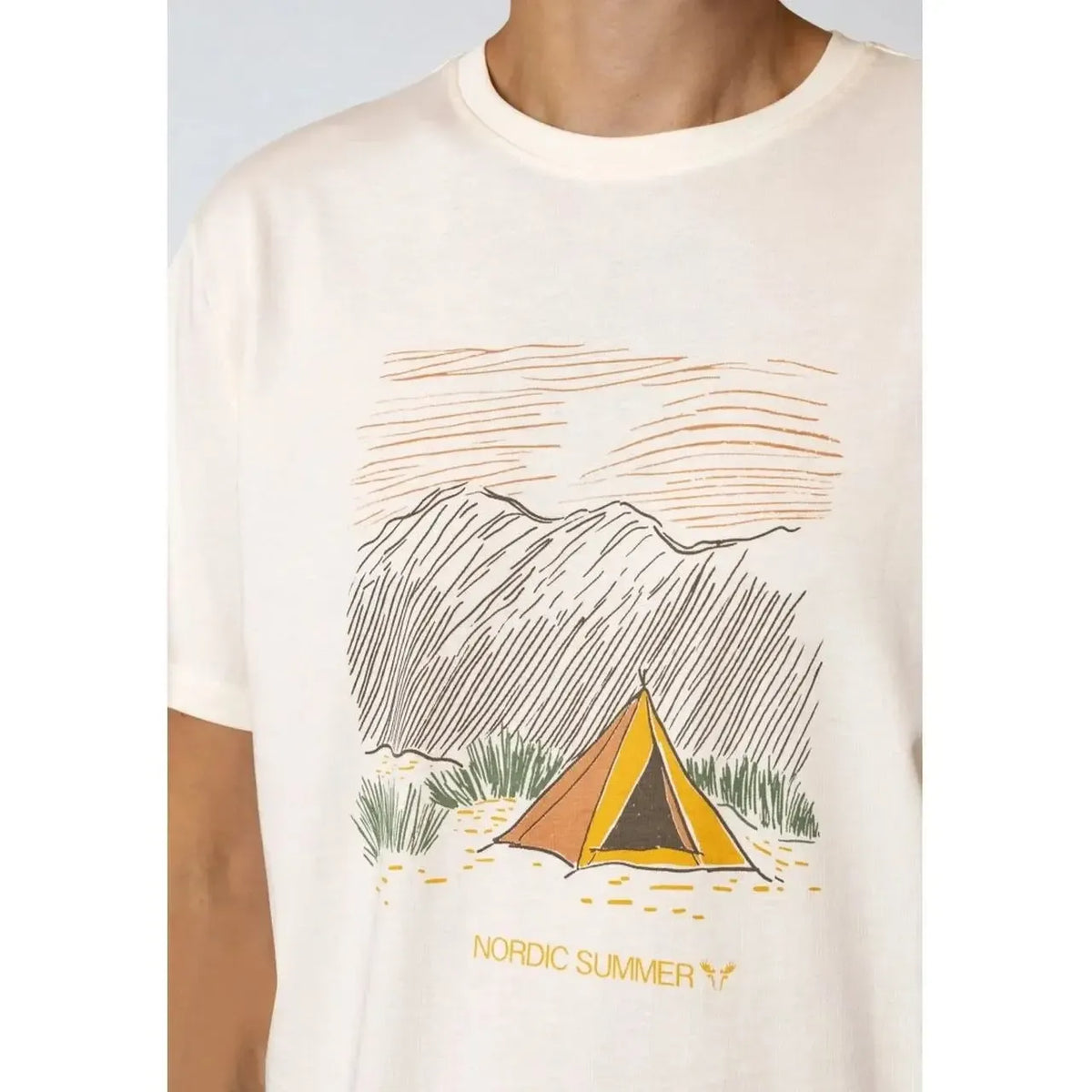 Fat Moose, Tent T-shirt, Ecru-Fat Moose-Minlillebutik.dk