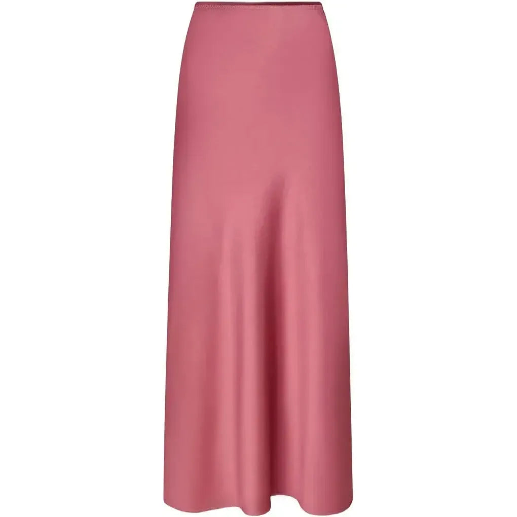 Neo Noir, Vicky Heavy Sateen Skirt, Cherry Pink-Neo Noir-Minlillebutik.dk