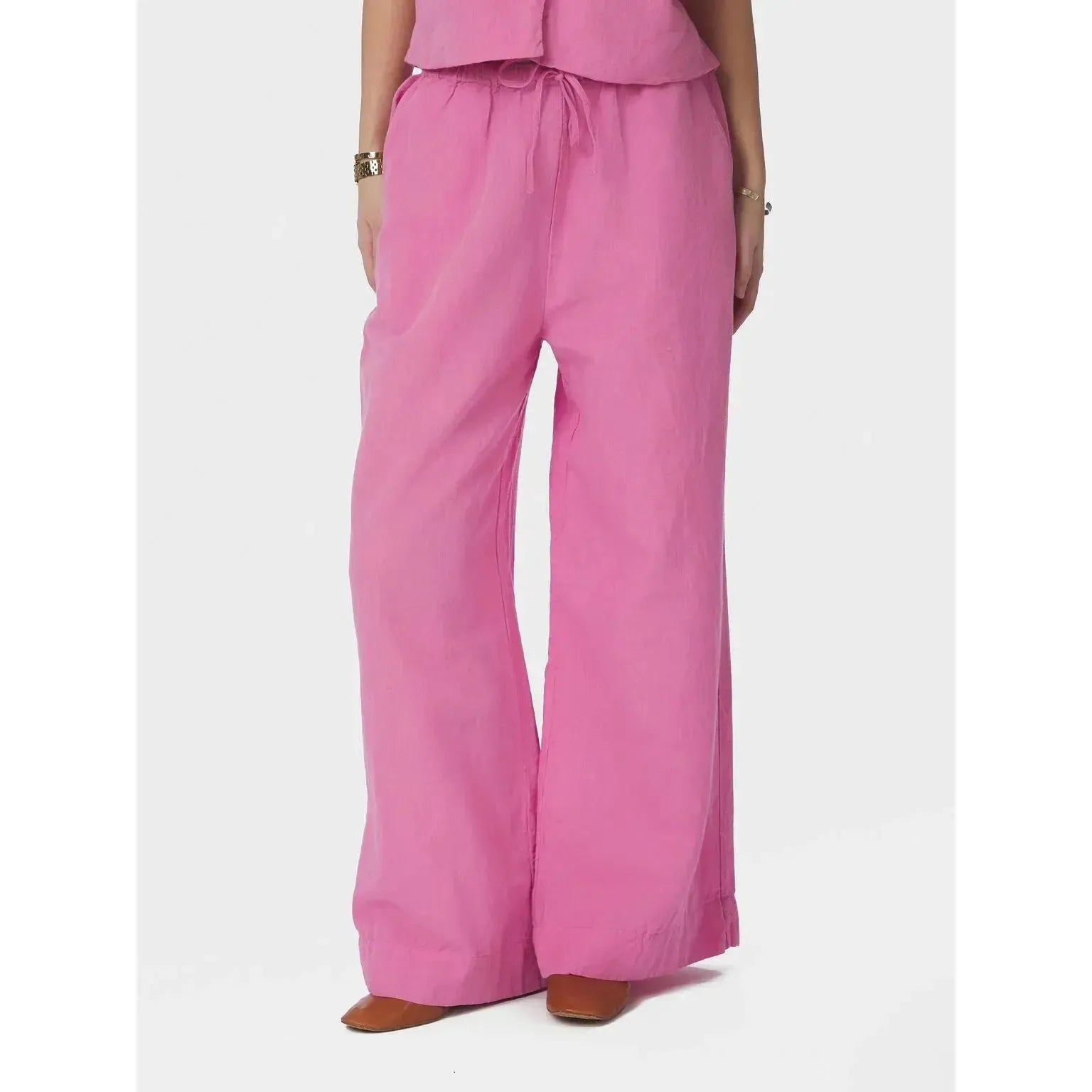 Neo Noir, Heifa Linen Pants, Pink-Neo Noir-Minlillebutik.dk