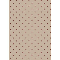 Ib Laursen, Gavepapir, 5m, Røde hjerter-Ib Laursen-Minlillebutik.dk