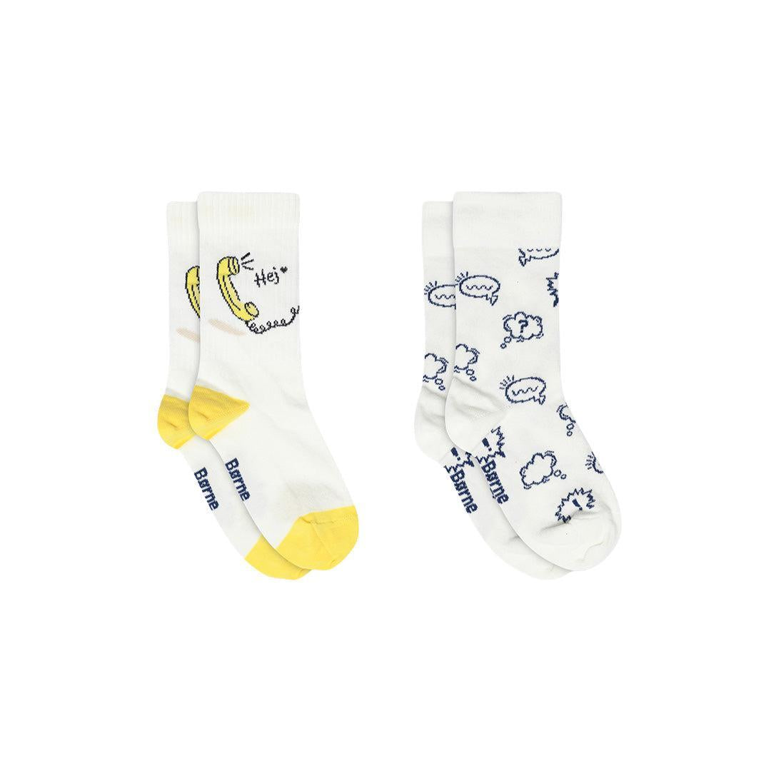 MP Phone Socks 2-Pack – Snow White