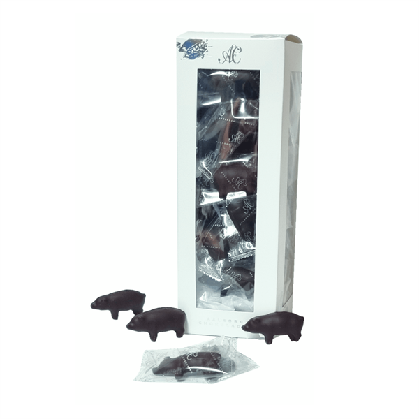 Aalborg Chokoladen, Mini marcipangrise, Mørk chokolade-Aalborg Chokoladen-Minlillebutik.dk