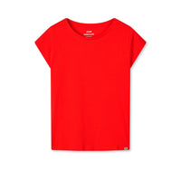 Mads Nørgaard, Organic Jersey Teasy Tee FAV, Fiery Red-Minlillebutik-Minlillebutik.dk