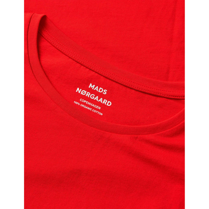 Mads Nørgaard, Organic Jersey Teasy Tee FAV, Fiery Red-Minlillebutik-Minlillebutik.dk