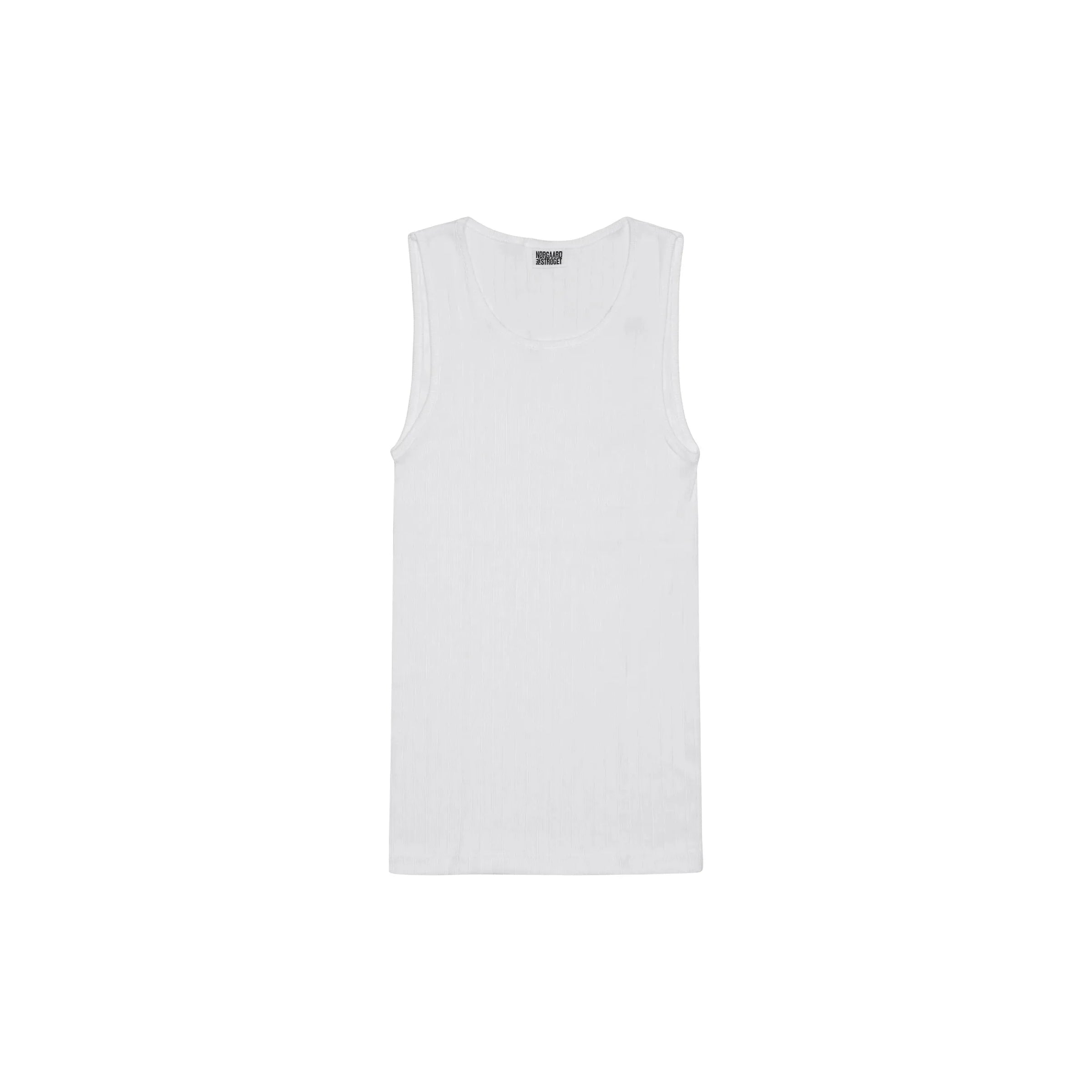 Nørgaard Paa Strøget, Tank Top Solid Color, White, One Size