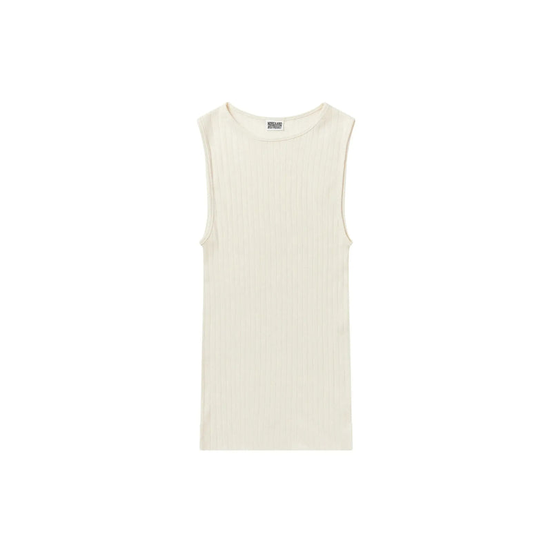 Nørgaard Paa Strøget, Tank Top Solid Color, Ecru, One Size-Nørgaard paa Strøget-Minlillebutik.dk