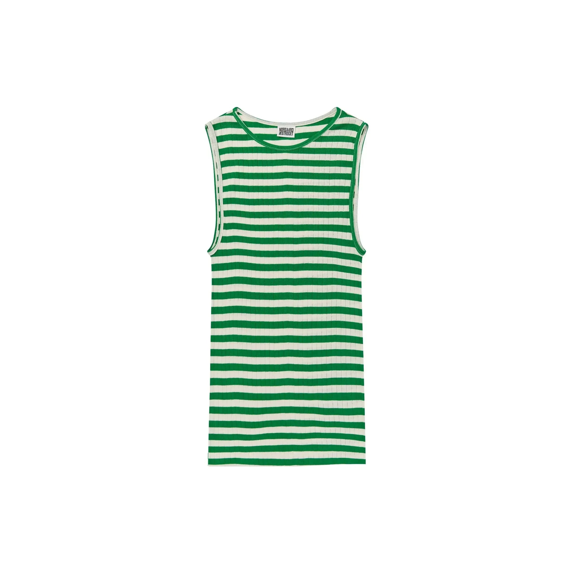 Nørgaard Paa Strøget, Tank Top Broadway, Green/Ecru-Nørgaard paa Strøget-Minlillebutik.dk