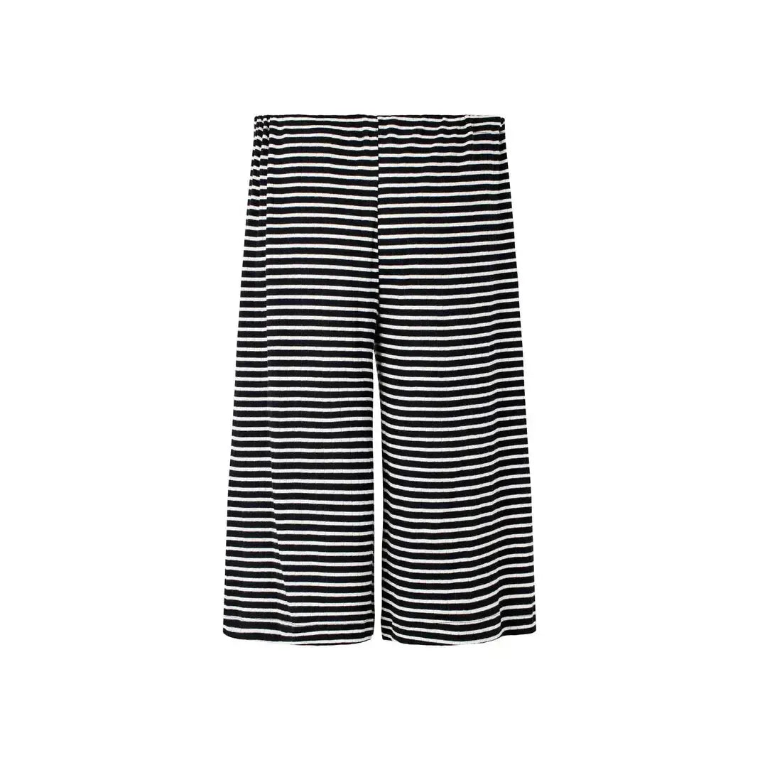 Nørgaard Paa Strøget, NPS Nova Shorts NPS Stripes, Black/Ecru, Size 2-Nørgaard paa Strøget-Minlillebutik.dk