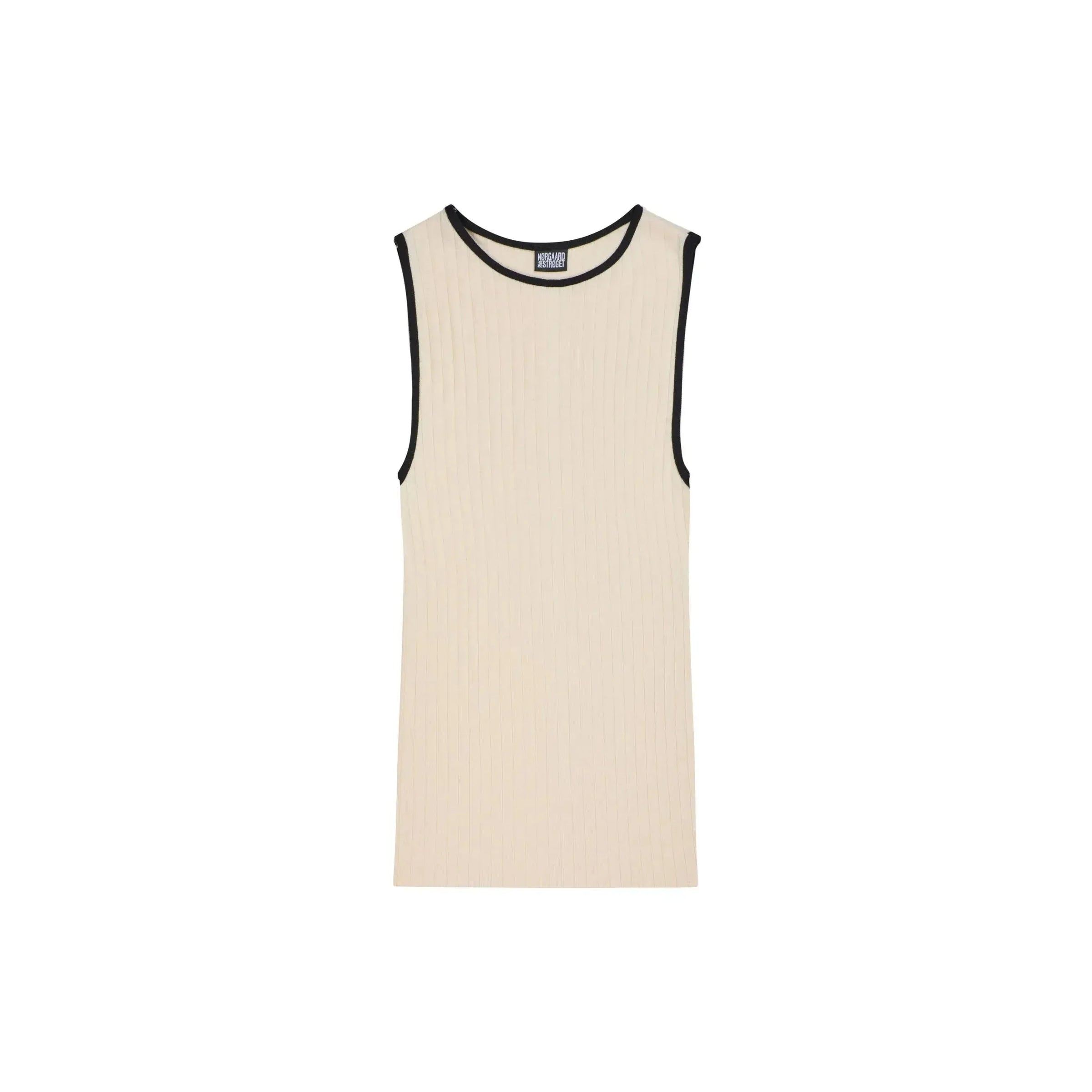 Nørgaard Paa Strøget, Tank Top Kontrast, Ecru/Black-Nørgaard paa Strøget-Minlillebutik.dk