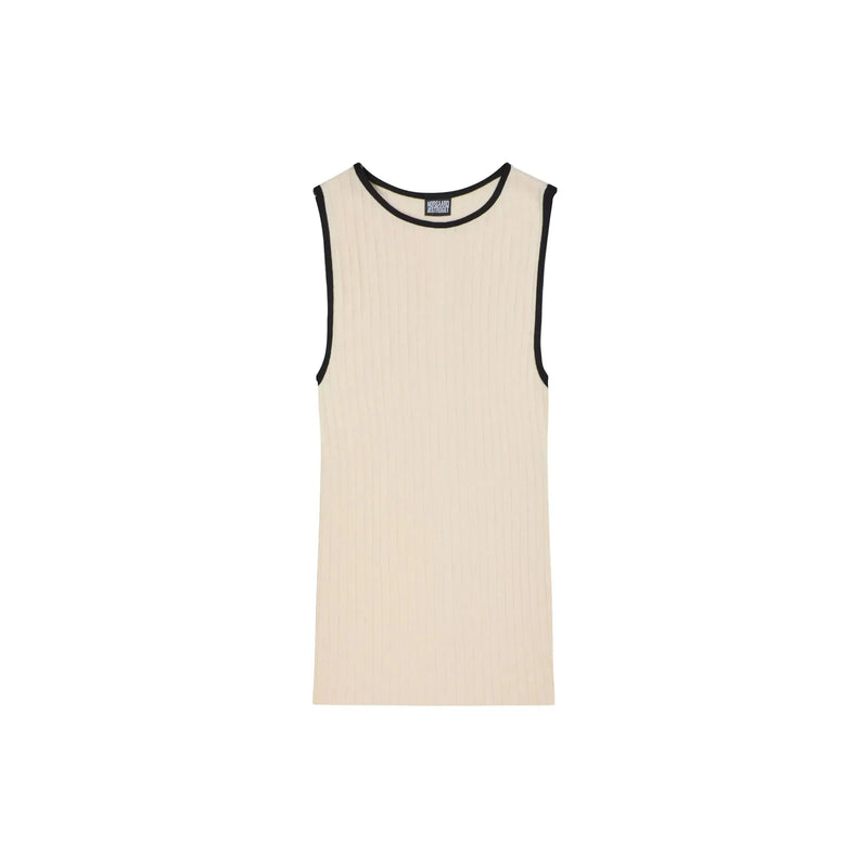 Nørgaard Paa Strøget, Tank Top Kontrast, Ecru/Black-Nørgaard paa Strøget-Minlillebutik.dk