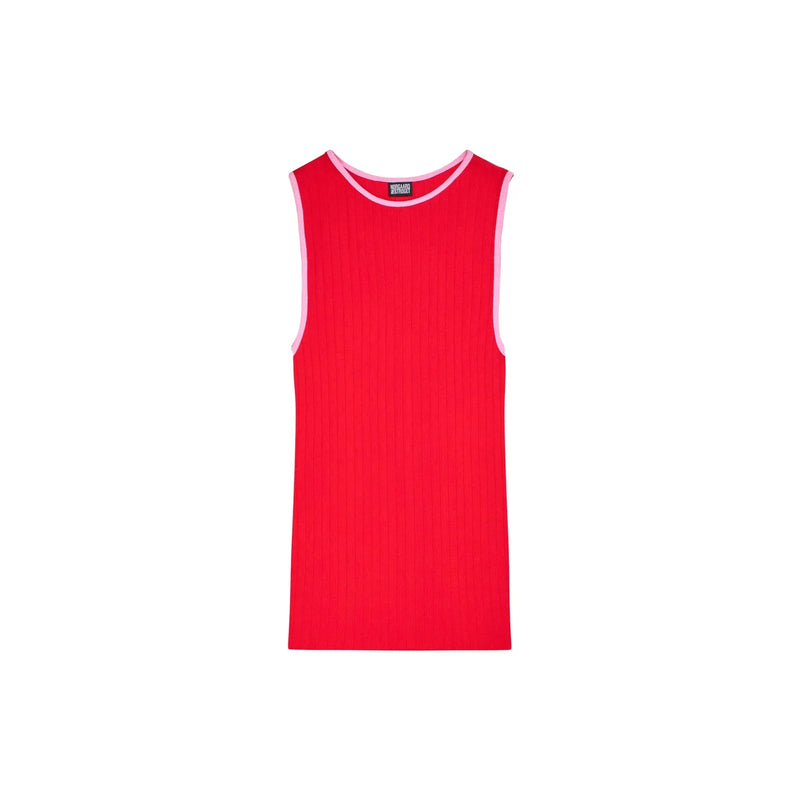 Nørgaard Paa Strøget, Tank Top Kontrast, Red/Light Pink-Nørgaard paa Strøget-Minlillebutik.dk