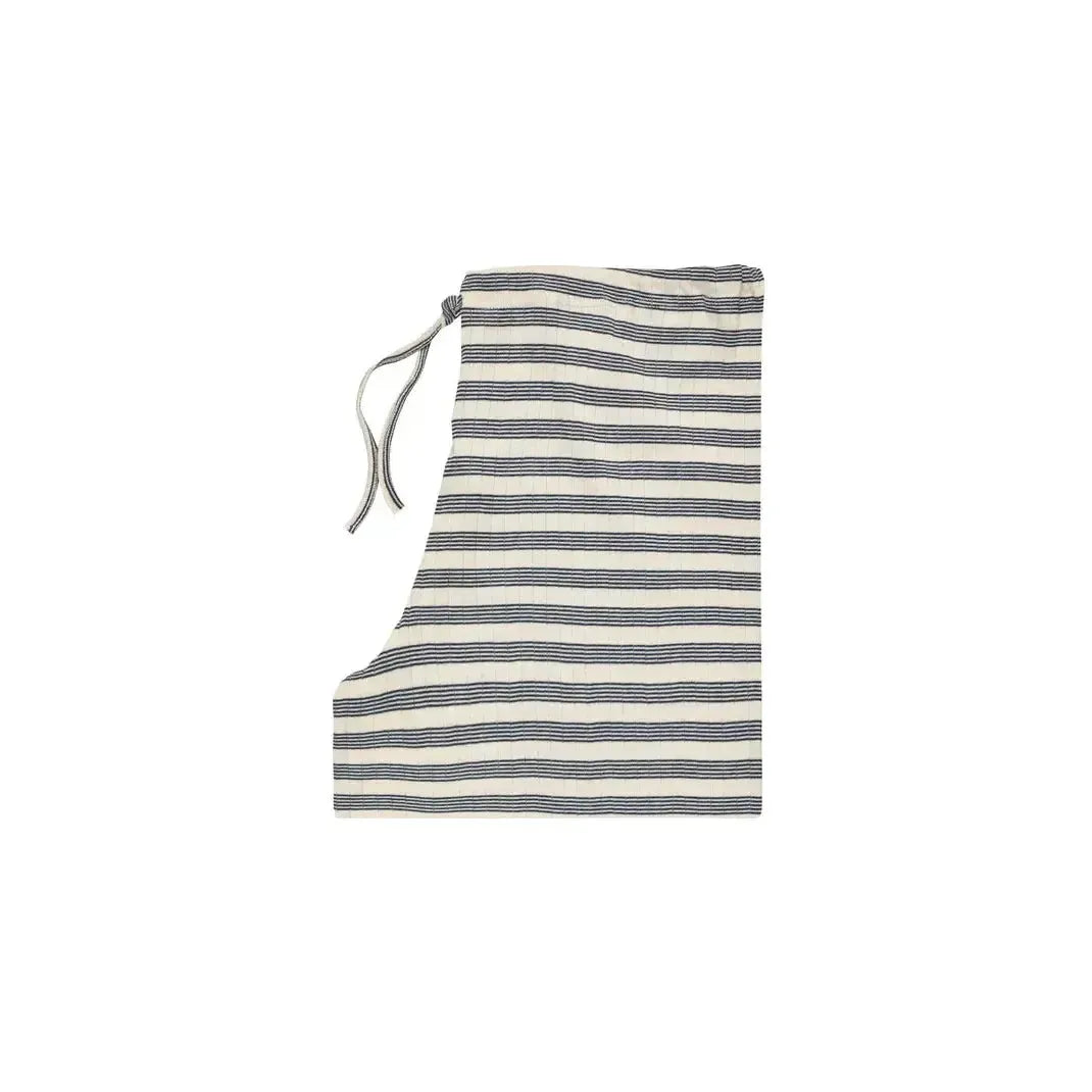 Nørgaard Paa Strøget, NPS Nova Shorts BW Stripes, Ecru/Marine, Size 2-Nørgaard paa Strøget-Minlillebutik.dk
