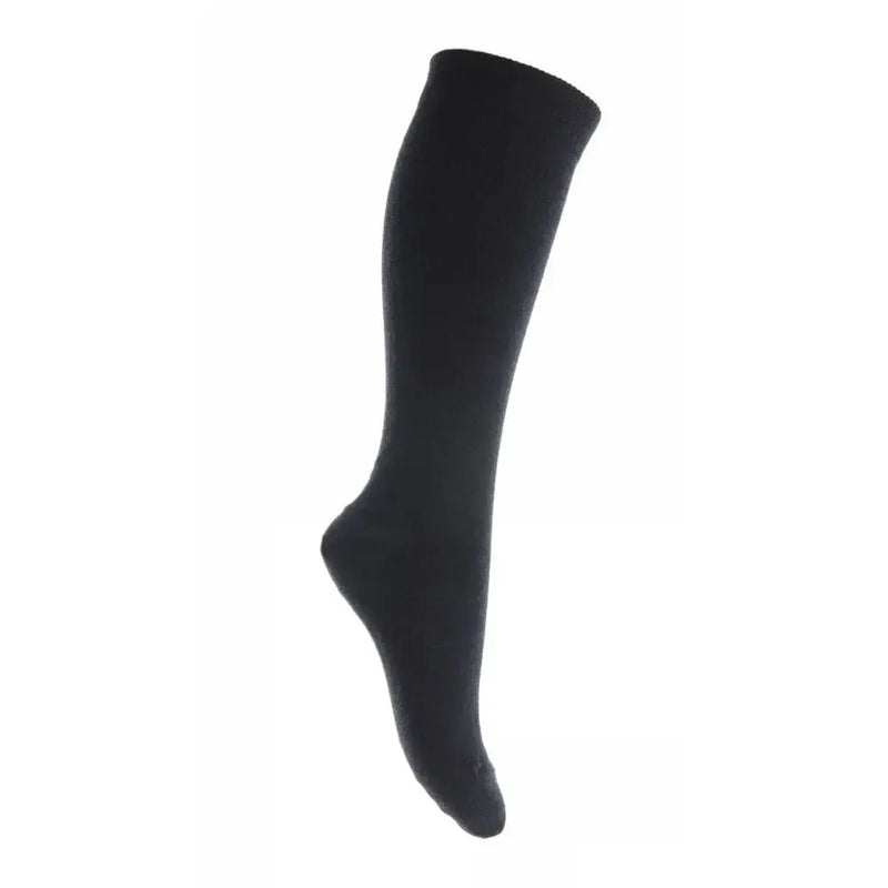 MP, Wool/Cotton Knee Socks, Black-MP Strømper-Minlillebutik.dk