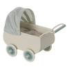 Maileg, Barnevogn m/baby mus, Mint, 11-5103-00-Maileg-Minlillebutik.dk
