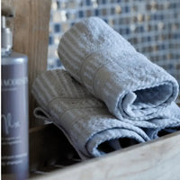 Ilse Jaocbsen, Vaskeklud Sæt med 4 stk, Sand Beige Striber-Ilse Jacobsen-Minlillebutik.dk