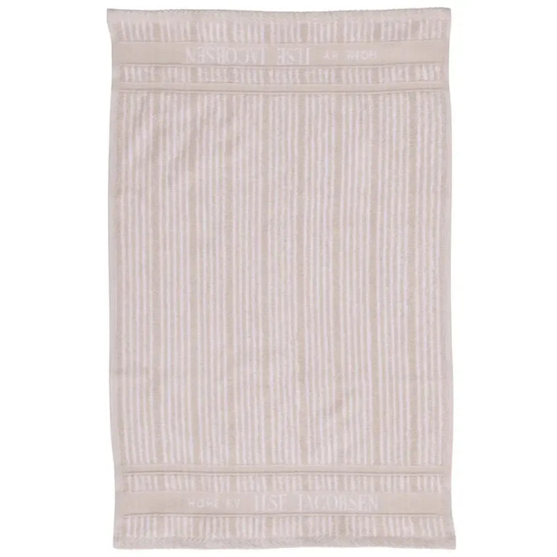 Ilse Jaocbsen, Gæstehåndklæde Sæt med 2 stk, Sand Beige Striber-Ilse Jacobsen-Minlillebutik.dk