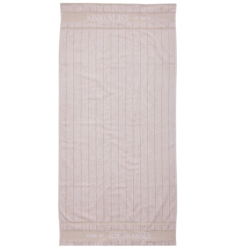 Ilse Jacobsen, Håndklæde Sæt med 2 stk, Sand Beige Striber-Ilse Jacobsen-Minlillebutik.dk