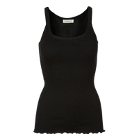Rosemunde, RWBelle Silk U-neck Strap Elastic Top, Sort-Rosemunde-Minlillebutik.dk