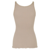 Rosemunde, RWBelle Silk U-neck Strap Elastic Top, Cacao-Rosemunde-Minlillebutik.dk