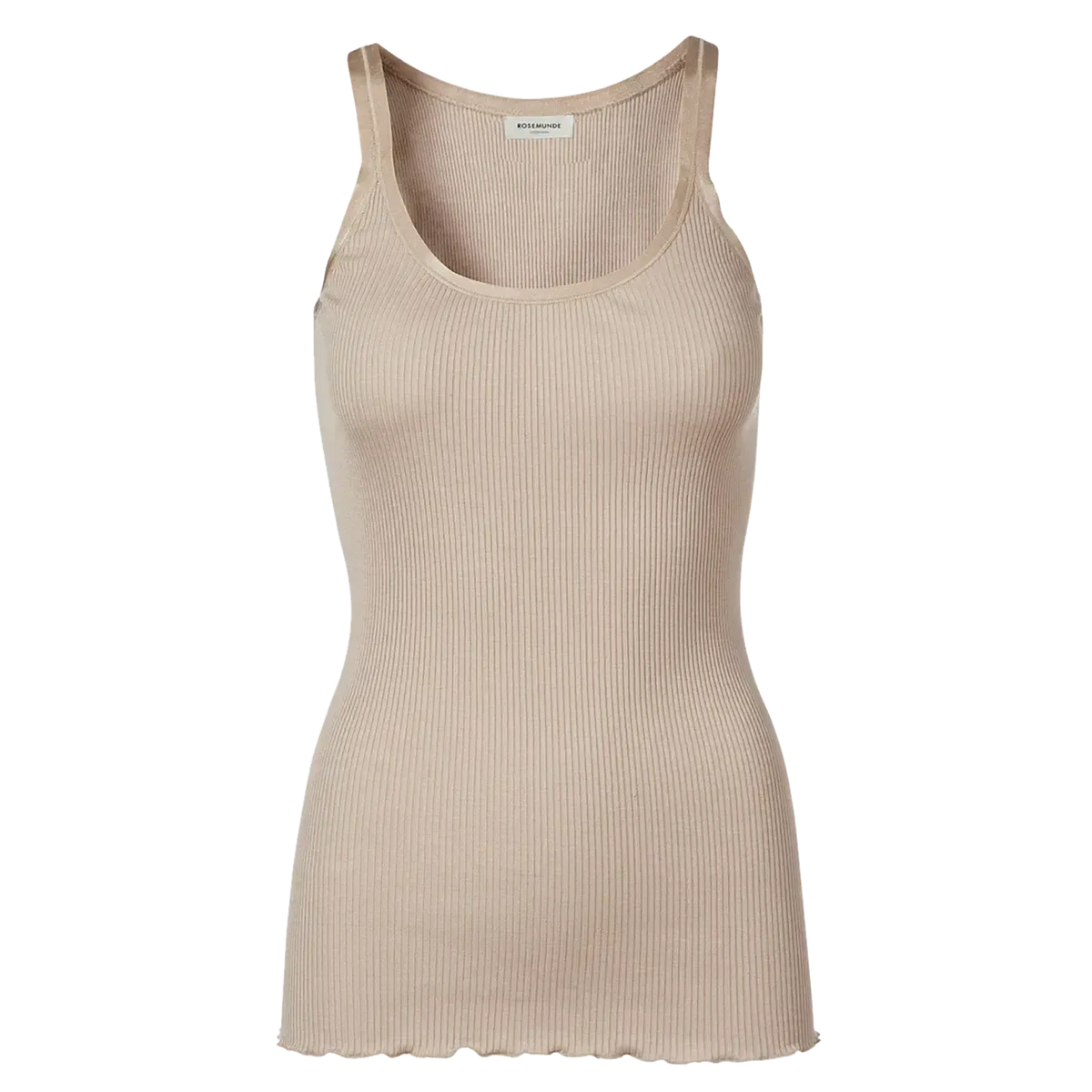 Rosemunde, RWBelle Silk U-neck Strap Elastic Top, Cacao-Rosemunde-Minlillebutik.dk