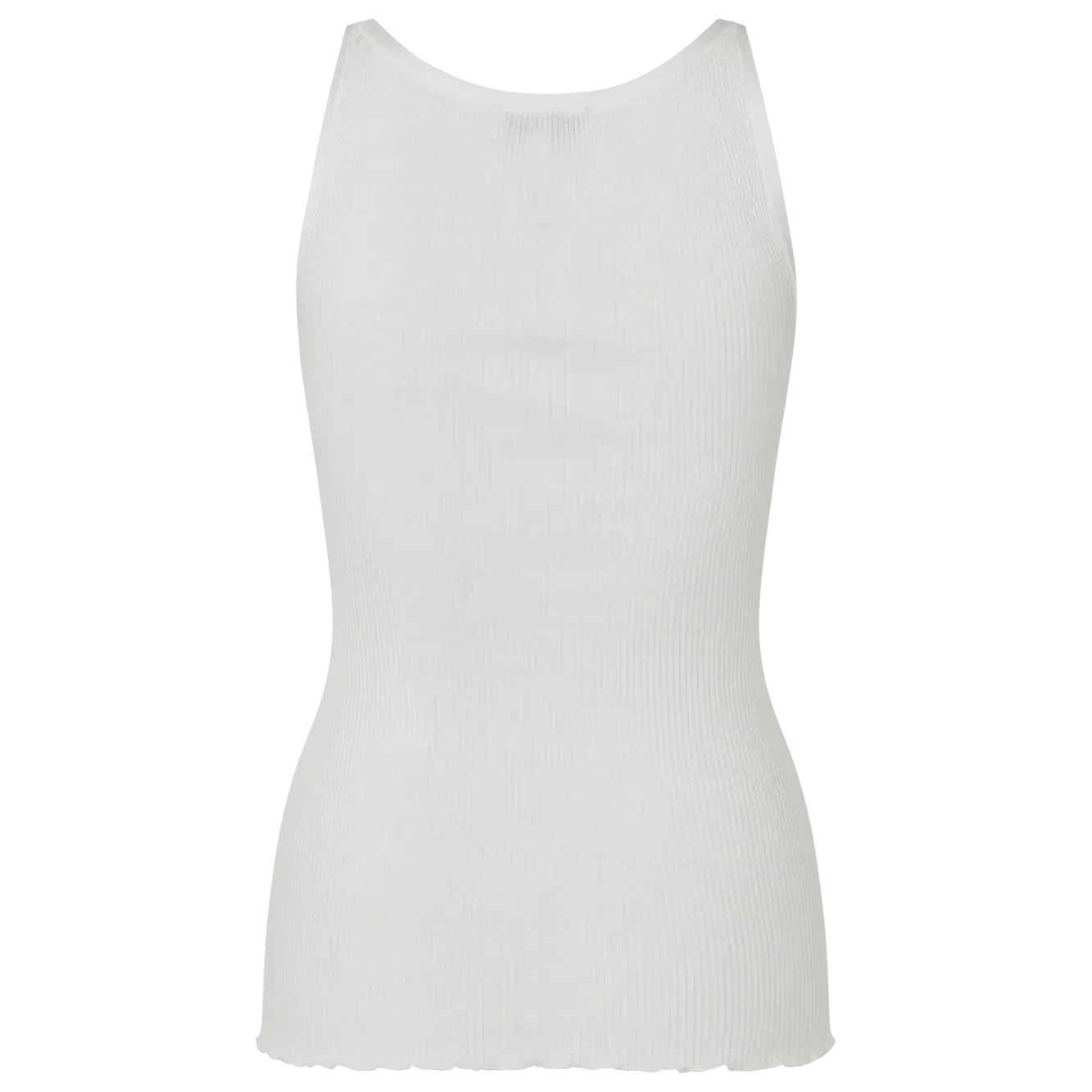 Rosemunde, RWBelle Silk U-neck Strap Elastic Top, New white-Rosemunde-Minlillebutik.dk
