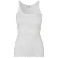 Rosemunde, RWBelle Silk U-neck Strap Elastic Top, New white-Rosemunde-Minlillebutik.dk