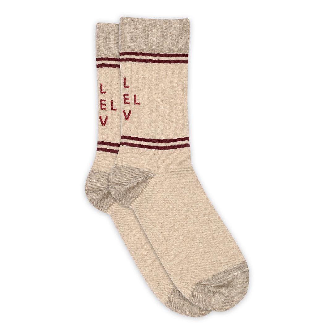 MP Strømper, Gunnvar Socks, Beige Melange-MP Strømper-Minlillebutik.dk