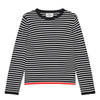 Mads Nørgaard, Fine Merino Ivy Knit, Black/Vanilla Ice-Mads Nørgaard - Dame-Minlillebutik.dk