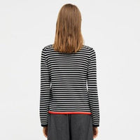 Mads Nørgaard, Fine Merino Ivy Knit, Black/Vanilla Ice-Mads Nørgaard - Dame-Minlillebutik.dk