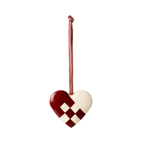 Maileg Jul, Metal ophæng, Hjerte, Lille, Rød, 14-4503-00-Maileg-Minlillebutik.dk