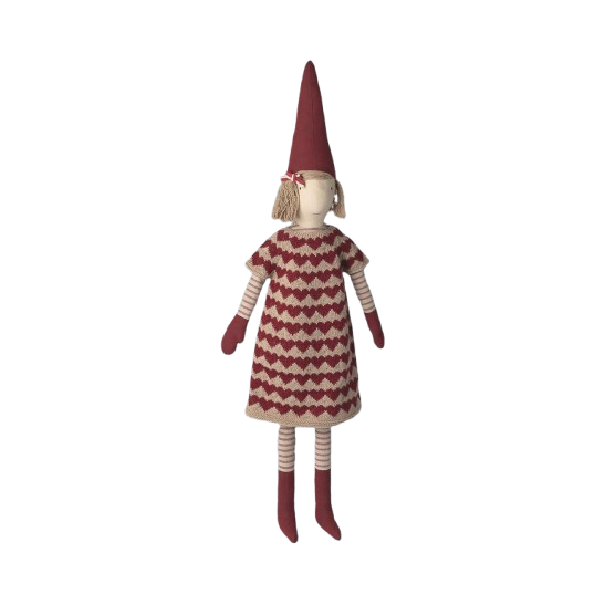 Maileg Jul, Nisse str. 5, Pige, Strikket Kjole 14-5454-00-Maileg-Minlillebutik.dk