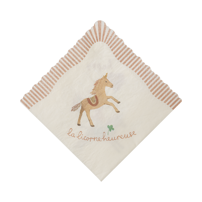 Maileg, Serviet, Enhjørning 15-5301-00-Minlillebutik-Minlillebutik.dk