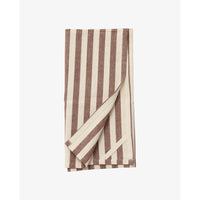 Nordal, RAFU viskestykke, stribet - bordeaux/beige
