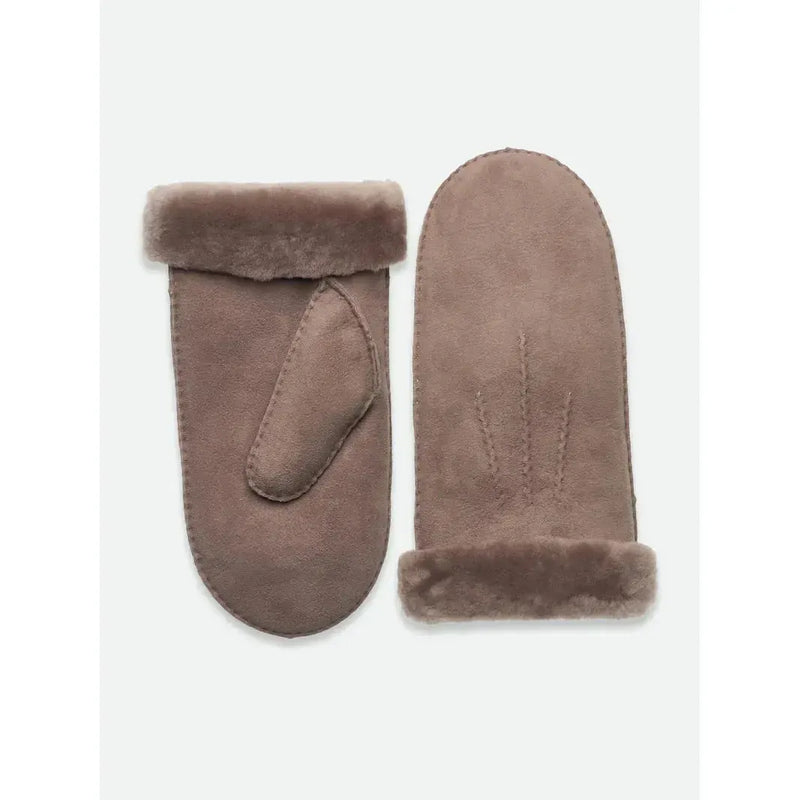 Rosemunde, RHSydney Shearling Stitch Mittens, Elk Brown-Rosemunde-Minlillebutik.dk