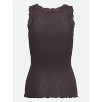 Rosemunde, RWBurlington Wool SL Lace Top, Ganache-Rosemunde-Minlillebutik.dk