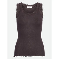 Rosemunde, RWBurlington Wool SL Lace Top, Ganache-Rosemunde-Minlillebutik.dk