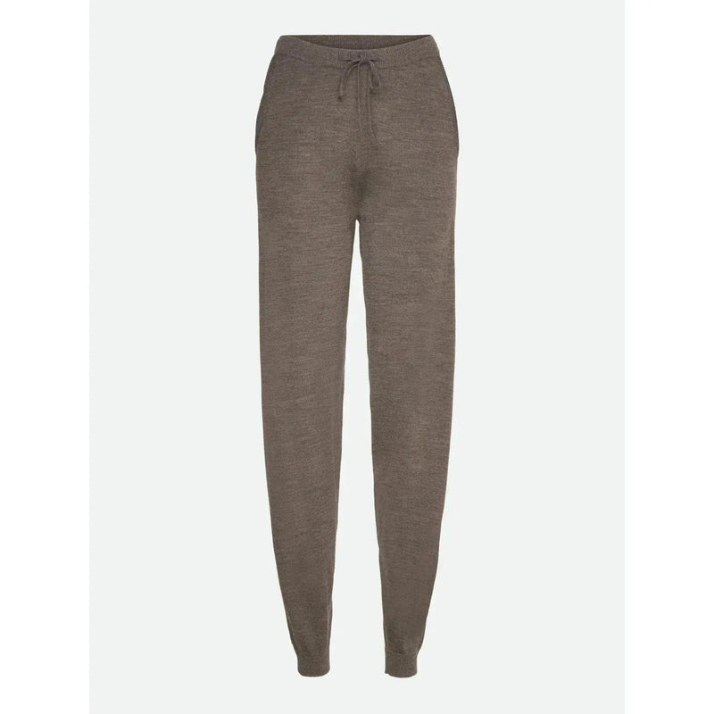 Rosemunde, Valencia Merino Wool MW Trousers, Smoke Oak Melange-Rosemunde-Minlillebutik.dk