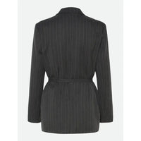 Rosemunde, RWPin LS Blazer, Grey Pinstripe-Rosemunde-Minlillebutik.dk