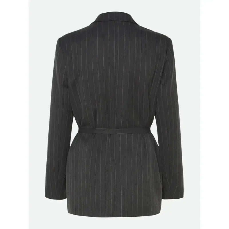 Rosemunde, RWPin LS Blazer, Grey Pinstripe-Rosemunde-Minlillebutik.dk