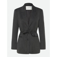Rosemunde, RWPin LS Blazer, Grey Pinstripe-Rosemunde-Minlillebutik.dk