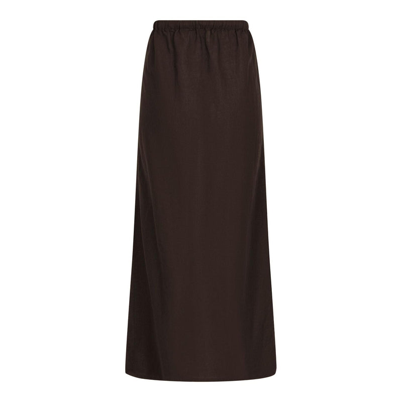 Neo Noir, Noa Linen Skirt, Dark Brown-Neo Noir-Minlillebutik.dk