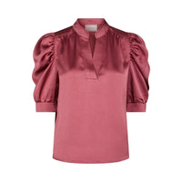 Neo Noir, Roella Heavy Sateen Blouse, Cherry Pink-Neo Noir-Minlillebutik.dk